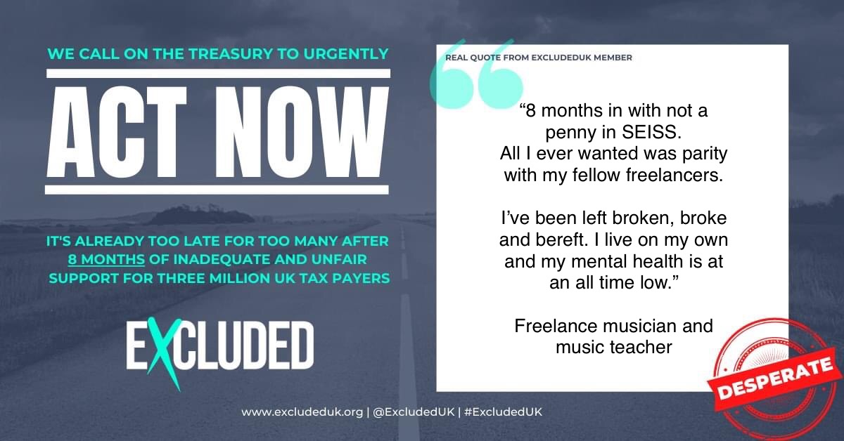 Coventry based freelancers are struggling to stay afloat in CityofCulture21 because we’ve been #ExcludedUK! We‘d like parity not charity! .@zarahsultana .@Coventry2021 .@coventrycc .@CoventrySouth .@live_coventry .@covobservernews .@RishiSunak .@Conservatives .@BorisJohnson