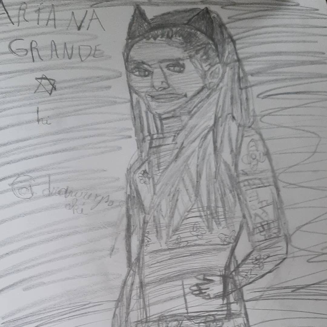drawyys's tweet photo. Ariana Grande| Tags: #ari #arianagrandedrawing #arianagrande #arianagrandedrawings #drawing #kittyears #flowerdress #whitedress | https://t.co/3gyBfDoZG3