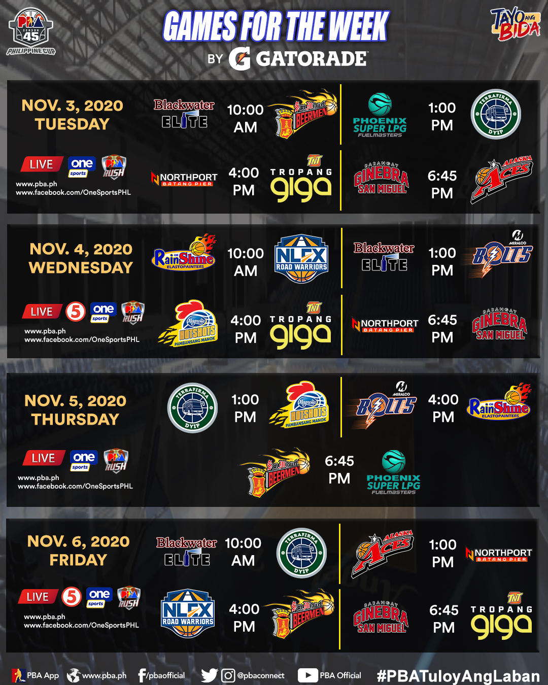 Pba schedule 2020 philippine cup online