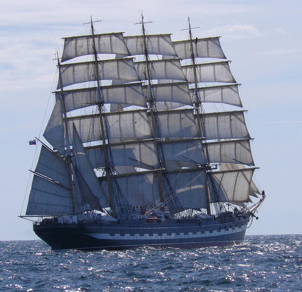 The Flying P-Liners were ships owned by shipping company F.Laeisz. Four of them exist today, three as museum ships and one is still active. Here is Kruzenshtern, a Russian sail training ship, formally Padua.
#ships  #sailtraining #sailing