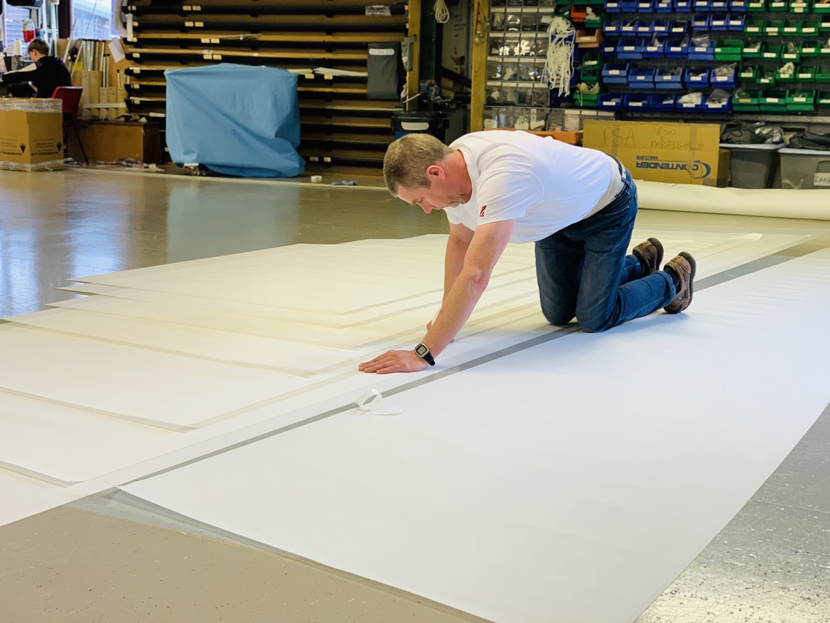 Behind the scenes at OneSails GBR (East) you'll find an experienced team hard at work hand-making sails and custom covers in the loft. #sailmaking #handmade #onesails