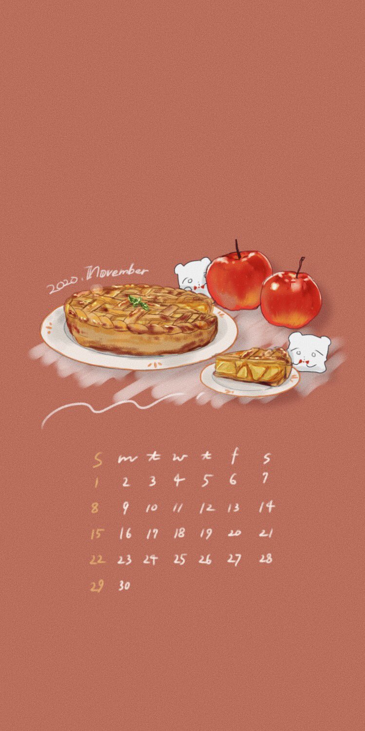 تويتر しな على تويتر 11月のカレンダーです りんごが美味しい季節になってきました 2サイズあるのでホーム画面 壁紙 ロック画面などで使用していただけると嬉しいです 11月 カレンダー ホーム画面 壁紙 November Calendar T Co Ki4fjeexk1