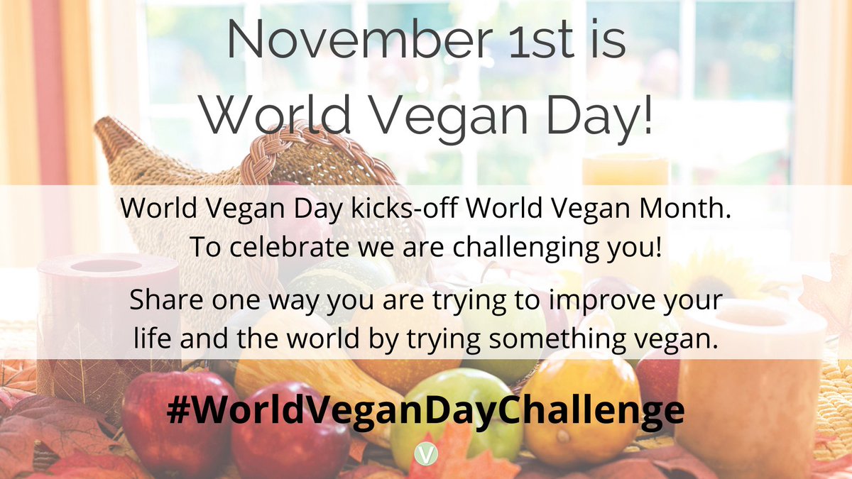 TodaysVegan's tweet image. World Vegan Day CHALLENGE:
We challenge you to share one vegan or plant-based meal, one vegan item, or one way you are celebrating World Vegan Day/Month!
#WorldVeganDay2020 #WorldVeganDayChallenge #WorldVeganMonth #TodaysVegan
Tag us so we can celebrate with you! @TodaysVegan
