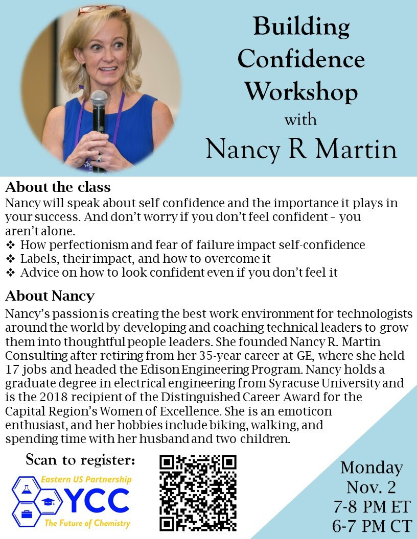 YccNny's tweet photo. Please join us tomorrow from
7:00 - 8:00 pm ET via Zoom for a
Building Confidence Workshop with Nancy Martin.
https://t.co/RG29NMhyhN https://t.co/I5YPDuIngg