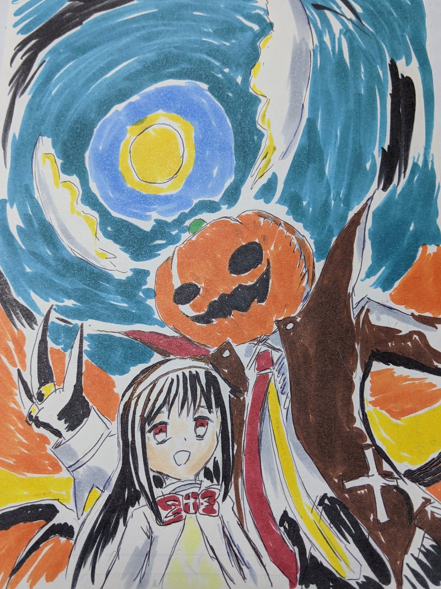 禅 雉 1日遅れのハロウィンイラスト メルクストーリアより シトルイユとコゼット 背景がうるさい メルクストーリア メルスト ハロウィンイラスト 落描き好きさんと繋がりたい 手書きイラスト お絵描き好きさんと繋がりたい 絵描きさんと繋がり