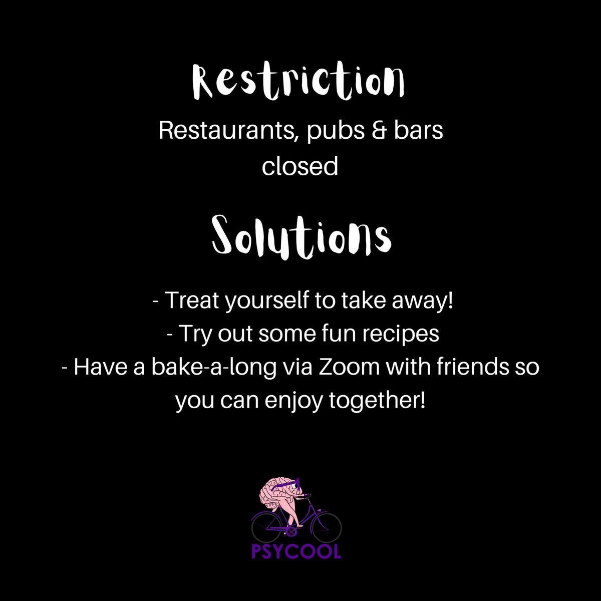 Sooo we may not be able to get our pictures and boomerangs anymore but it doesn’t mean we can’t enjoy good food!Let us know if you discover any fun new recipes! (or takeaway spots! )