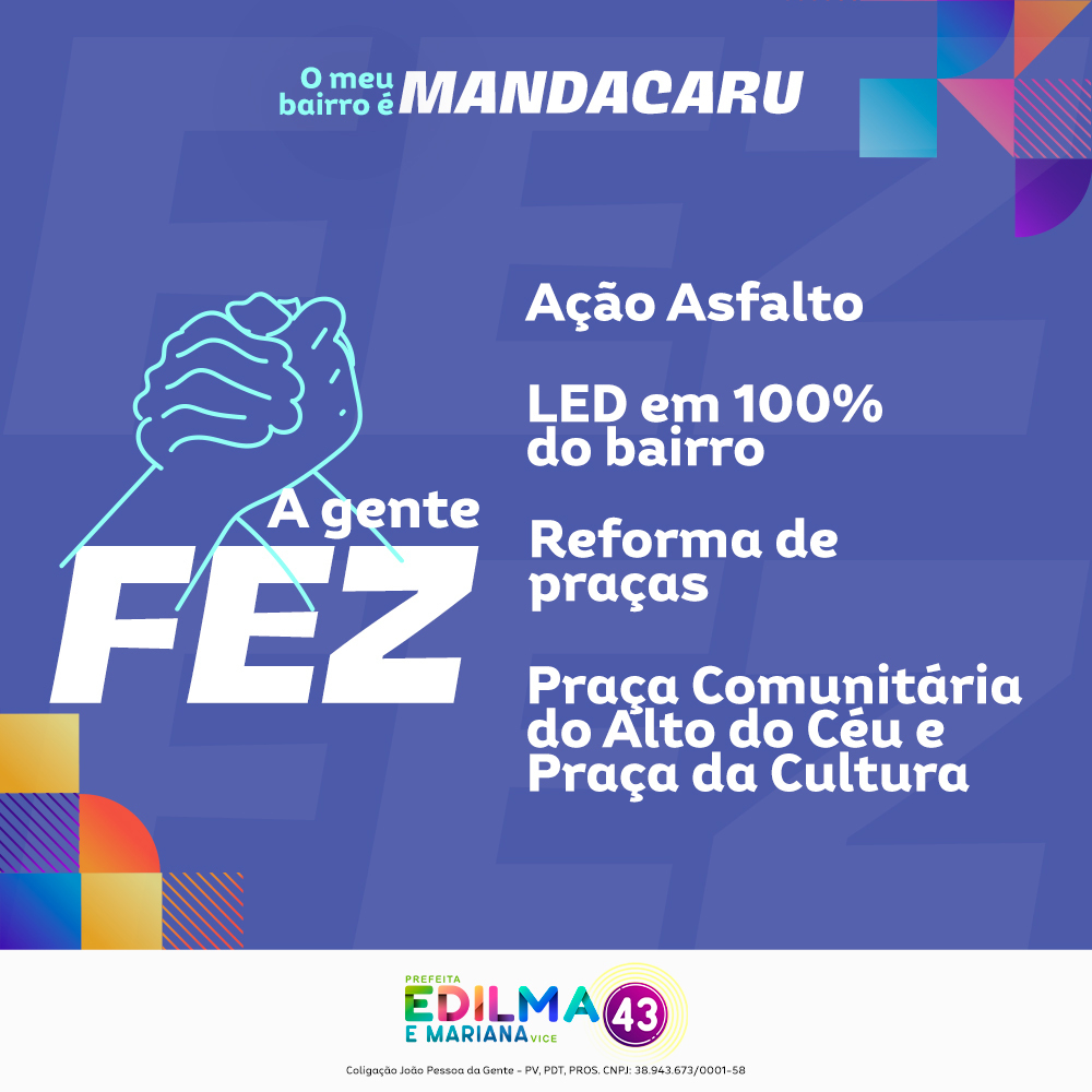 EdilmaFreire_'s tweet photo. O bairro de Mandacaru foi totalmente renovado na atual gestão, com obras de pavimentação e asfalto, iluminação em LED. Com Edilma, o bairro continuará recebendo novos serviços para melhorar a vida da população. 

#EdilmaFreire43 #JuntoscomEdilma #EdilmaeMariana #Édaquipramelhor https://t.co/R4Ftc2nfp0
