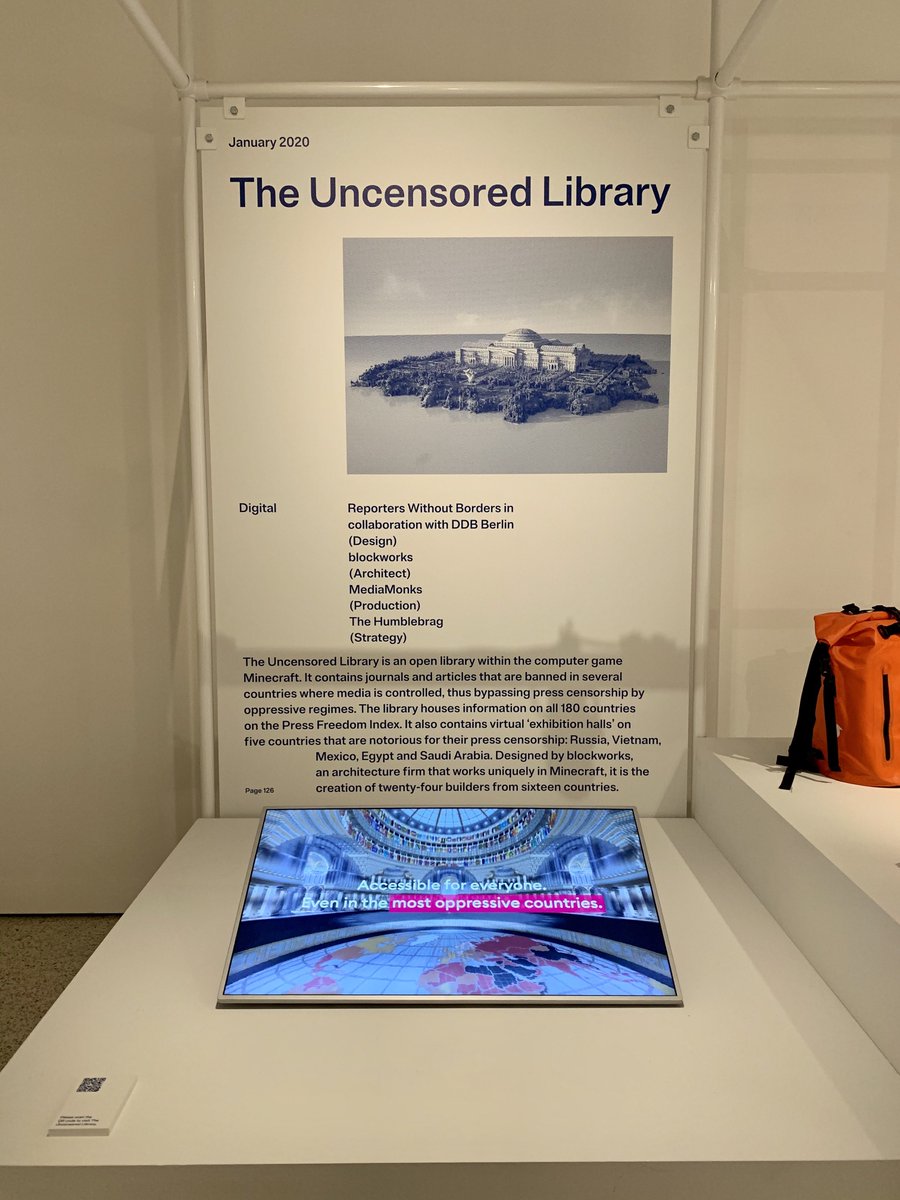 blockworks (@blockworksyt) on Twitter photo Excited to announce that The Uncensored Library has been nominated for the #BeazleyDesignsOfTheYear in the Digital Category!
Currently an exhibit at the <a href="/DesignMuseum/">the Design Museum</a> London, you can also find out more here:
designmuseum.org/exhibitions/be…
#Minecraft #buildabetterworld #truthfindsaway Excited to announce that The Uncensored Library has been nominated for the #BeazleyDesignsOfTheYear in the Digital Category!
Currently an exhibit at the <a href="/DesignMuseum/">the Design Museum</a> London, you can also find out more here:
designmuseum.org/exhibitions/be…
#Minecraft #buildabetterworld #truthfindsaway