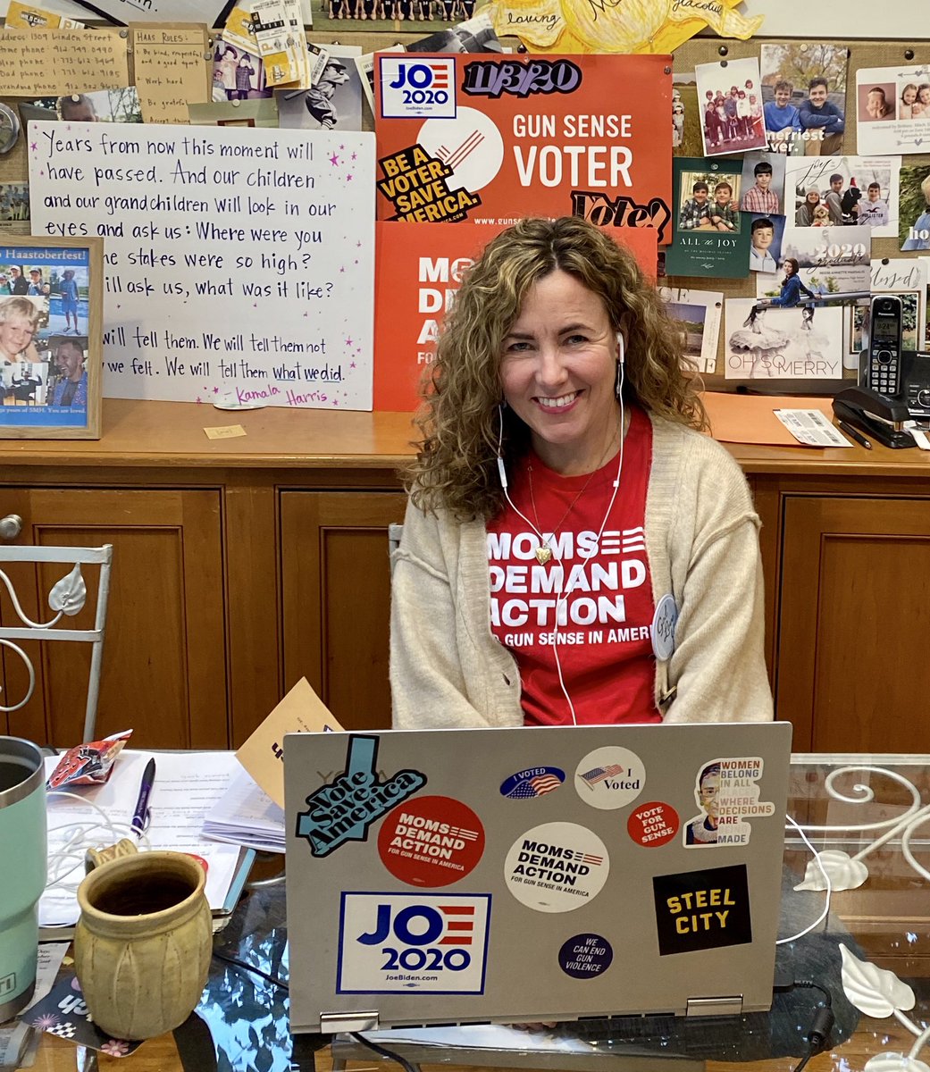 Preparing to spend the next 11 hours on Zoom with my @MomsDemand friends. We’ll be inspired by @TVietor08 and @TheScottCharles and make GOTV calls for PA GSCs @MicheleKnoll44 @LissaforPA @pamforpa @ConorLambPA @EmilySkopovPA & @JoeBiden @KamalaHarris #MomsAreEverywhere #paleg
