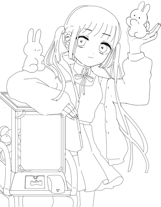 これは今描いてるのの大体の線画だったもの 