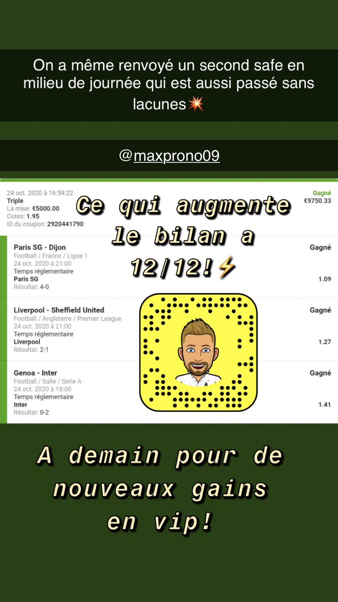 MaxProno3's tweet image. 12/12 😍😍✅ !! Let’s go 💪#TeamParieur #ParionsSport