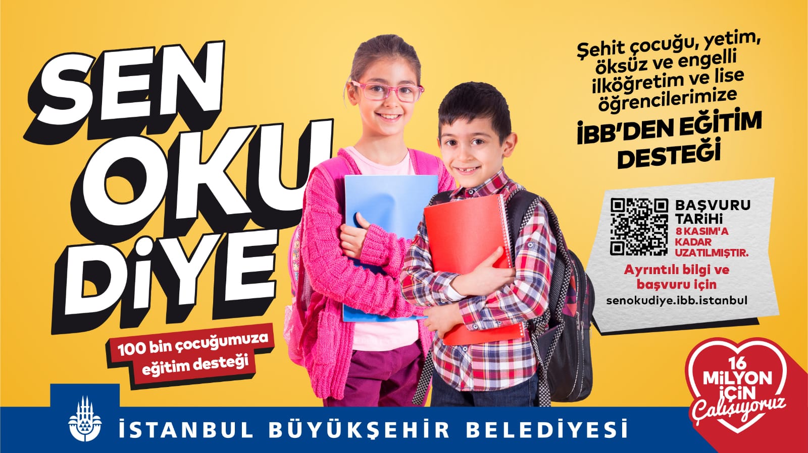 تويتر istanbul buyuksehir belediyesi على تويتر egitim yardimi projemiz sen oku diye nin basvuru tarihi uzatilmistir sehit cocugu yetim oksuz ve engelli 100 bin ogrencinin faydalanacagi 300 tl lik egitim yardimina basvurmak icin