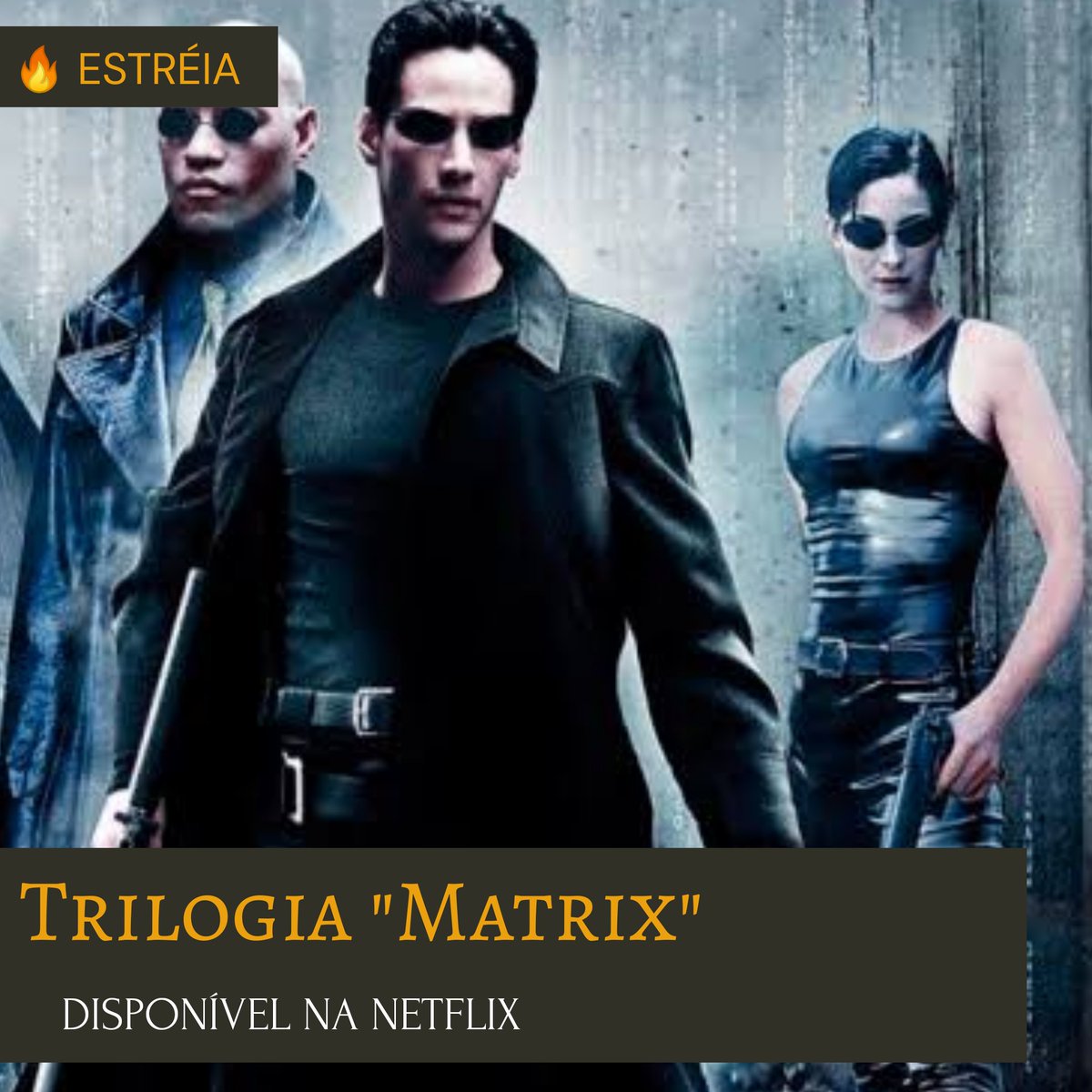 cinemaonfire's tweet image. Toda a trilogia Matrix já está disponível no catálogo da @NetflixBrasil. Com Keanu Reeves, Laurence Fishburne e Carrie-Anne Moss. São eles: Matrix (1999), The Matrix Reloaded (2003) e The Matrix Revolutions (2003). 
#Matrix #Matrixtrilogy