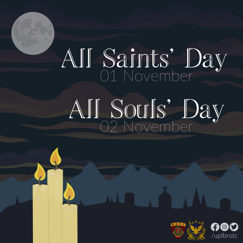 uplbrotc's tweet photo. From the UPLB Corps of Cadets, stay #SafeAtHome and have a blessed All Saints’ Day and All Souls’ Day, everyone! https://t.co/BZqMq1GpZP