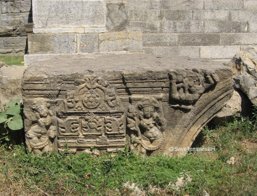 The other temple built by Avantivarman is Avantisvara temple, dedicated to Lord Shiva. The temple is panchayatana type, having main temple at the centre of the Court and four subsidiary shrines at four corners of the main sanctum. #SaveTemples  #ReclaimTemples