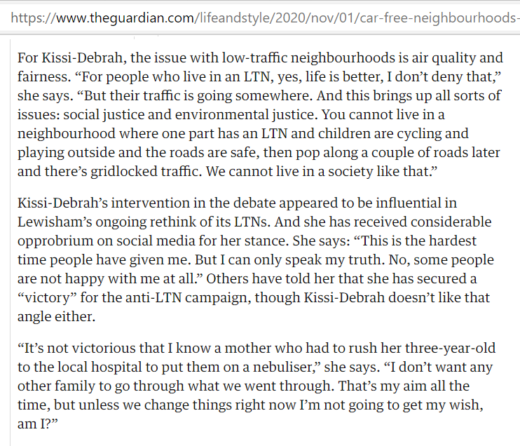  Thank you  @rosamund_ElsFdn for raising this issue of  #socialjustice &  #environmentaljustice.   https://www.theguardian.com/lifeandstyle/2020/nov/01/car-free-neighbourhoods-the-unlikely-new-frontline-in-the-culture-wars?CMP=Share_iOSApp_Other @paulale55081401  @personasasa  @Halima_Begum  @EHibbett  @0jhl  @DrMariaNeira  @SadiqKhan  @Tamtia31  @BCNtweet  @hold_bag  @LonGreenParty  @ExtinctionR  @GeorgeMonbiot