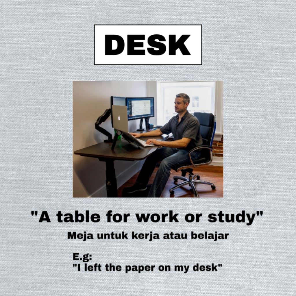 relingos_id's tweet photo. A table is not just "a table" because a table has several types of tables too 😎
Now, let me know how many types of table are there in your house? 🙋😙
#msintanteach #table #englishcourse #english #englisheasy #learnenglish #englishtoday #lesbahasainggris #lesmurah #vocabulary https://t.co/N94mcrrqy9