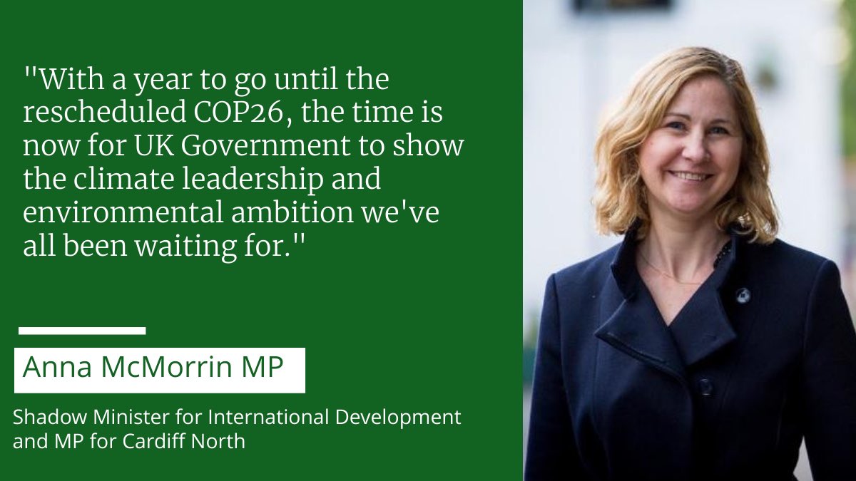  Today marks a year until the rescheduled  #COP26 Summit. The world is rightly focused on Covid but we must not forget the deeper, graver  #ClimateEmergency still burning around us.  #TheTimeIsNow to ensure a secure, sustainable future for us all.  @UKLabour THREAD 