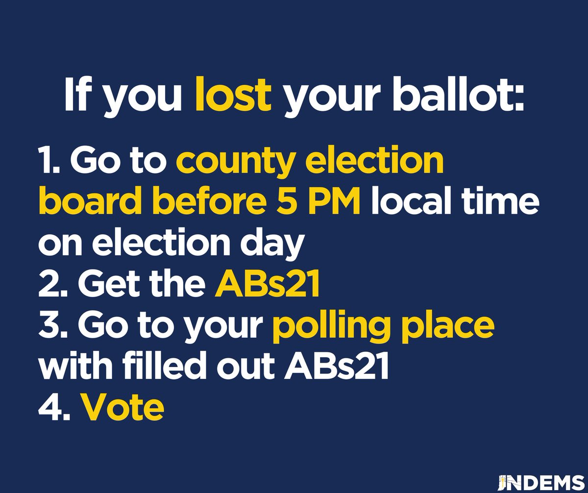 Voting early or on election day if you lost your ballot Find your county clerk:  https://bit.ly/35R9xBv&nbsp;