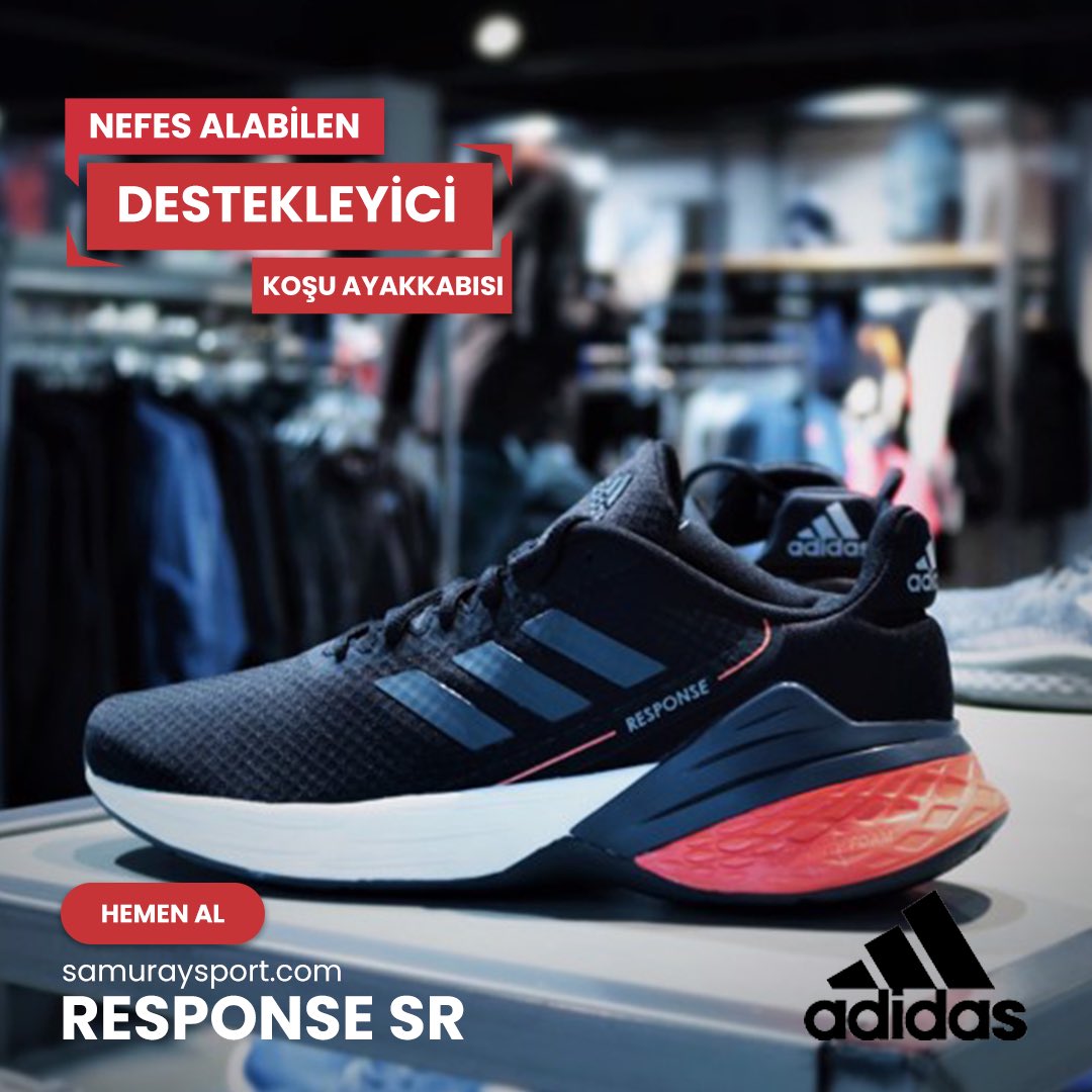 samuraysport's tweet photo. Hafta sonu koşunuzun kalitesini #adidas Response SR ile arttırmaya hazır mısınız? 🤩🏃👟 #SamuraySport https://t.co/vuPAIYc5Dc