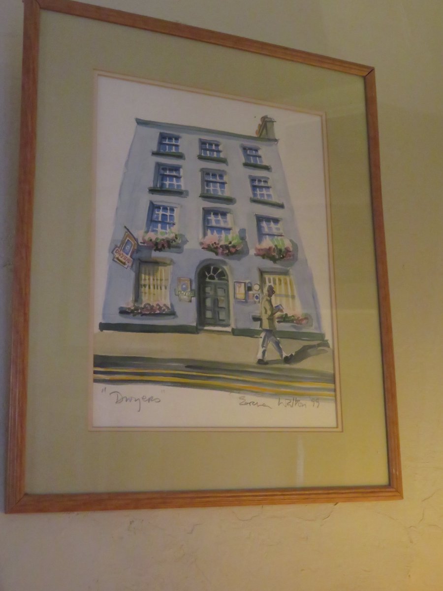 Dwyers of Mary Street- Eorna Waldrons watercolour from (I think) about summer of 1990- it was to go with a review from Lucinda O Sullivan.