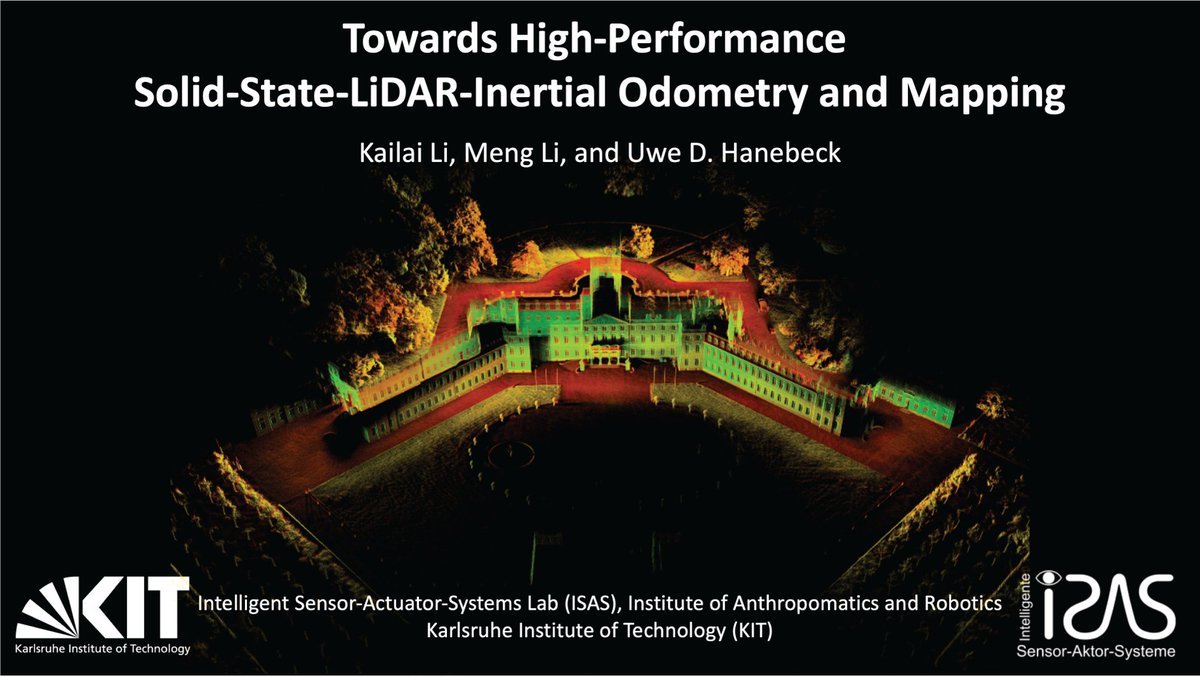 UweDHanebeck's tweet photo. Towards High-Performance Solid-State-LiDAR-Inertial Odometry and Mapping: A novel tightly-coupled LiDAR-inertial odometry and mapping scheme for both solid-state and mechanical LiDARs, see https://t.co/Ecy29Hp2rm. #SolidStateLiDAR #LiDAR #SLAM https://t.co/OfcwjIFXJF