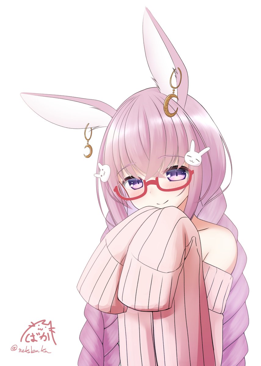 メガネ夢咲フェリスちゃん ネコばか のイラスト