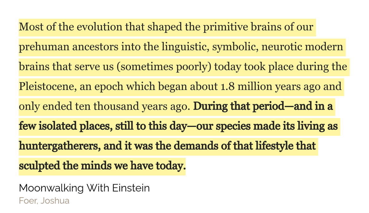 The limitations of our biological brains show us its key design principle (and for anything built through evolution): it is optimized for survival and reproduction.