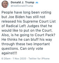 48 hours before Election Day and President Trump has spent the morning live-tweeting Fox & Friends.Left, Fox & Friends Weekend, 6:01 a.m.Right, Trump, 6:26 a.m.