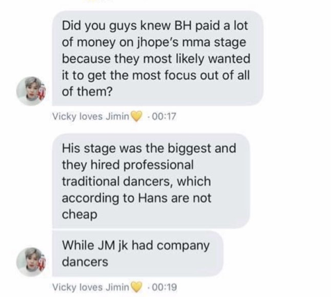 vicky has a problem with another member getting good things like hobi's good traditional backup dancers, other members' hype posts getting viral, and praises from kmedia.