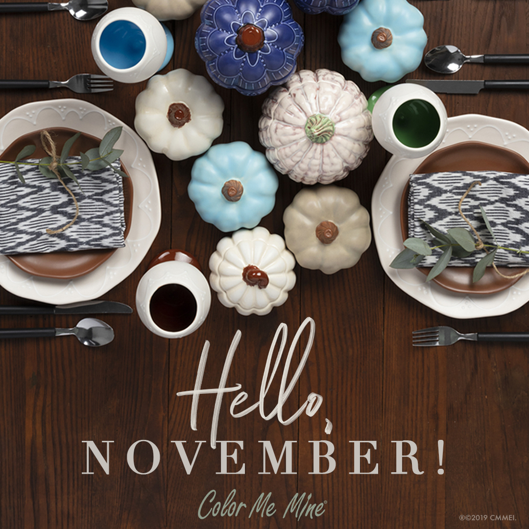 Beautiful Fall... how you inspire us! #colormemine #potterypainting #falltable