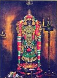 Sankara also installed a Prasanna Ganapathy shrine right opposite Devi's in order to rein in her ugram. How can Devi be angry with Ganapathy, or any of us? She is after all, not only Skandamata, but AKhilandeswari, mother to us all!