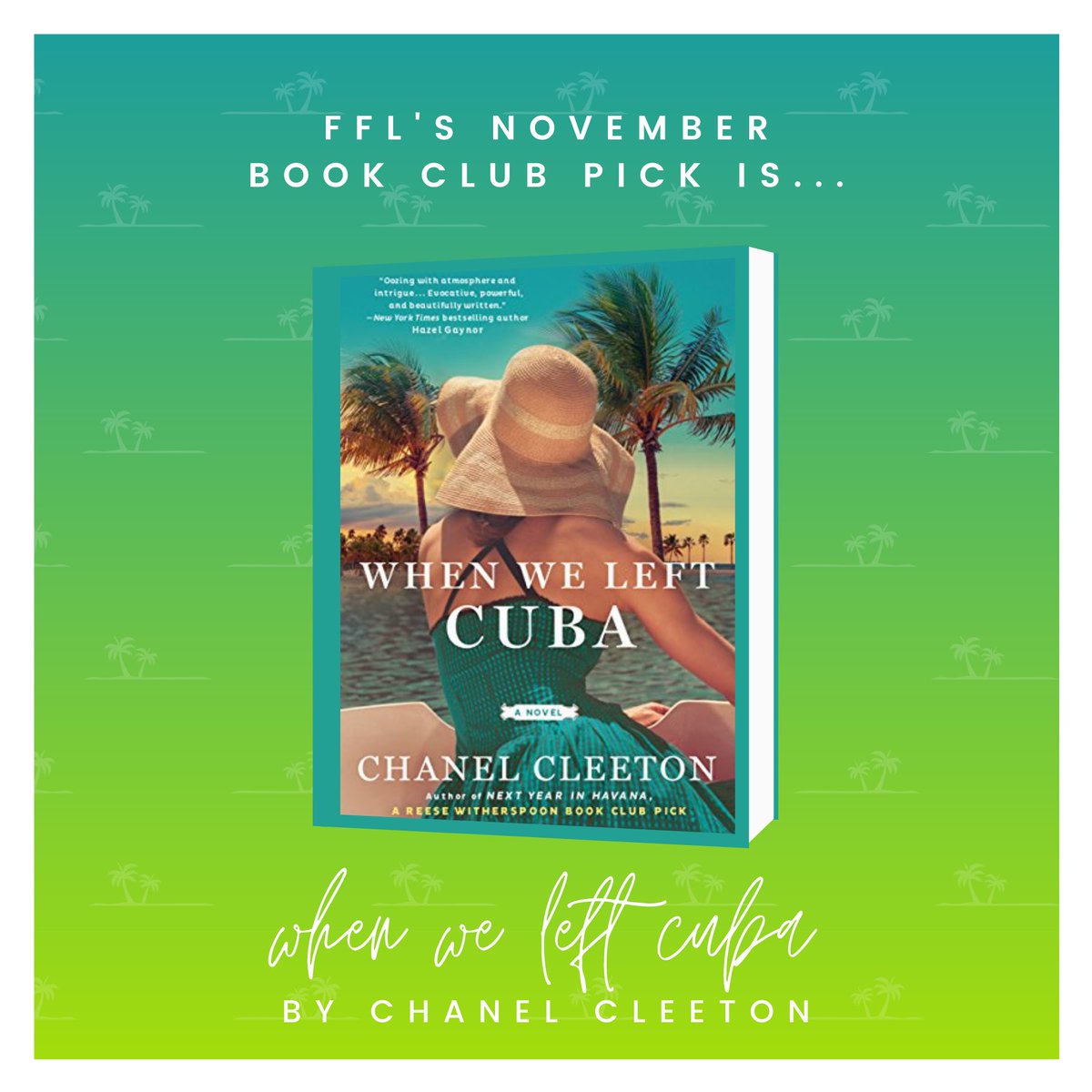 FFL_of_America's tweet image. Our November book club pick is WHEN WE LEFT CUBA by Chanel Cleeton!

This historical fiction novel follows a sassy Cuban exile and her fight to save Cuba from Fidel Castro’s horrific regime. 

Get your copy and read along with us this month! —&amp;gt; futurefemaleleader.com/official-futur…