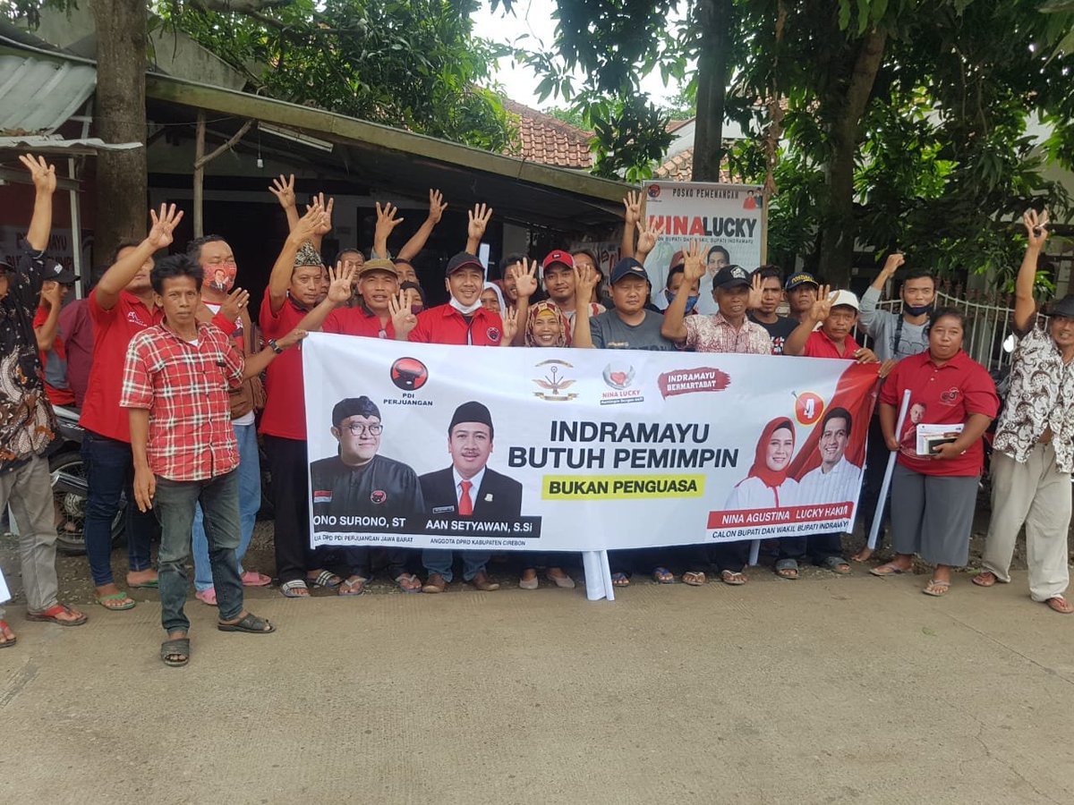 Anggota Fraksi PDI Perjuangan Kab. Cirebon Aan Setyawan, trus bergerak untuk pemenangan Pilkada Indramayu pasangan Nina - Lucky