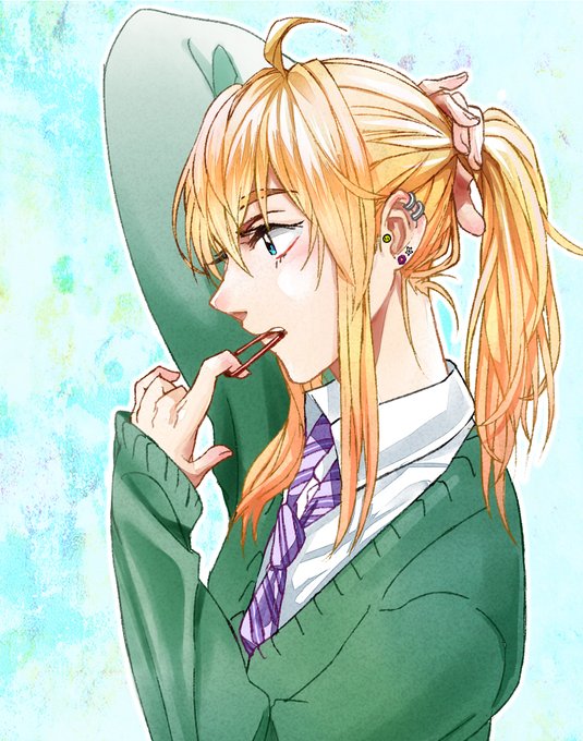 見た人も長髪男子を無言であげるのtwitterイラスト作品