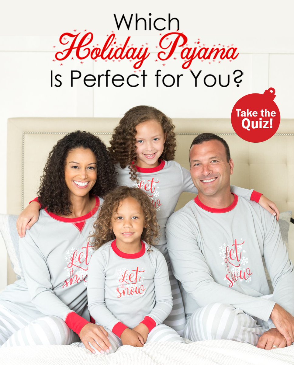 Sleepyheads01's tweet image. Take our holiday pajama quiz! It's officially the holiday season so it's time to order your family matching pajamas! Find out your perfect match! *Get  20% OFF of the pj in your results! Offer ends 11/3
bit.ly/2Tr8pib
#SleepInSleepyheads #FamilyMatchingPajamas
