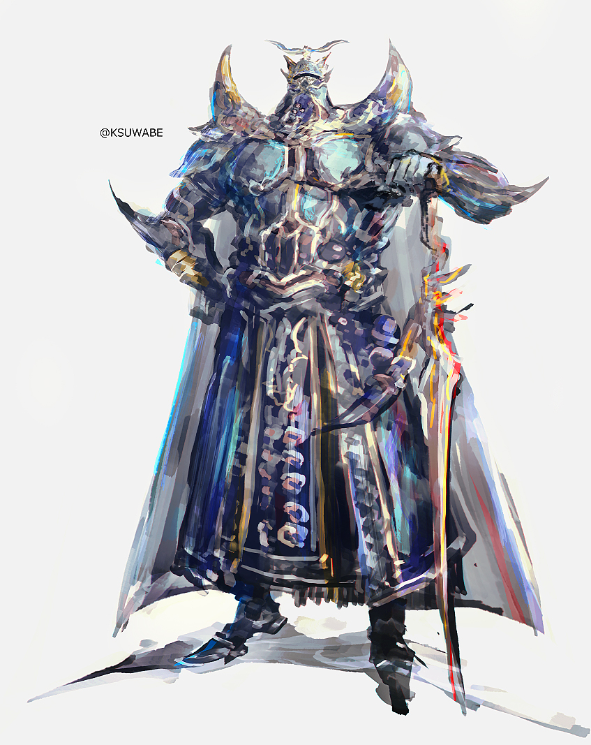 weapon armor 1boy sword solo male focus helmet  illustration images