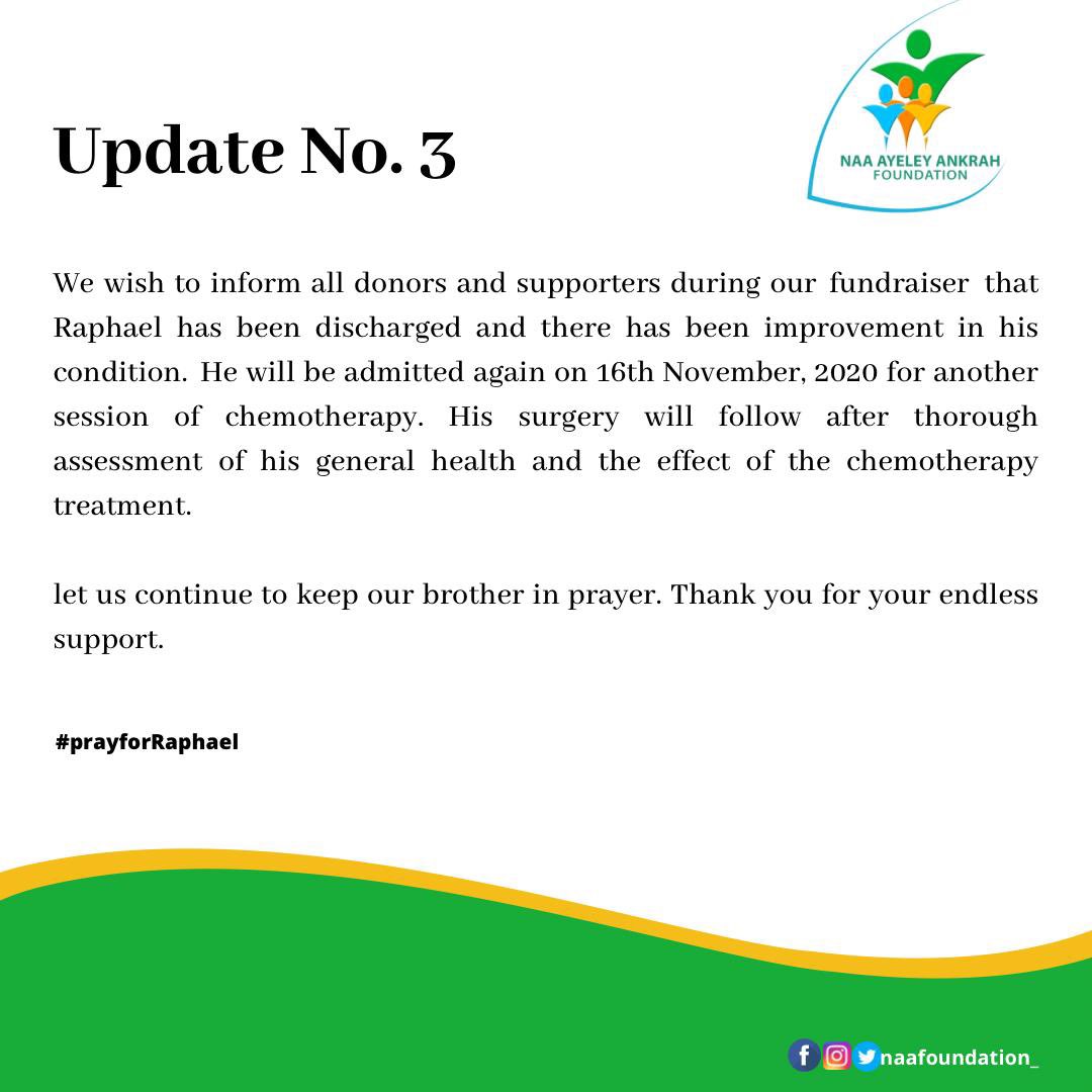 naafoundation_'s tweet photo. 🚨UPDATE NO. 3🚨
Thank you for your endless support. Let’s continue to keep Raphael in prayer.
#prayforRaphael #naafoundation https://t.co/TBVJm2KR1k