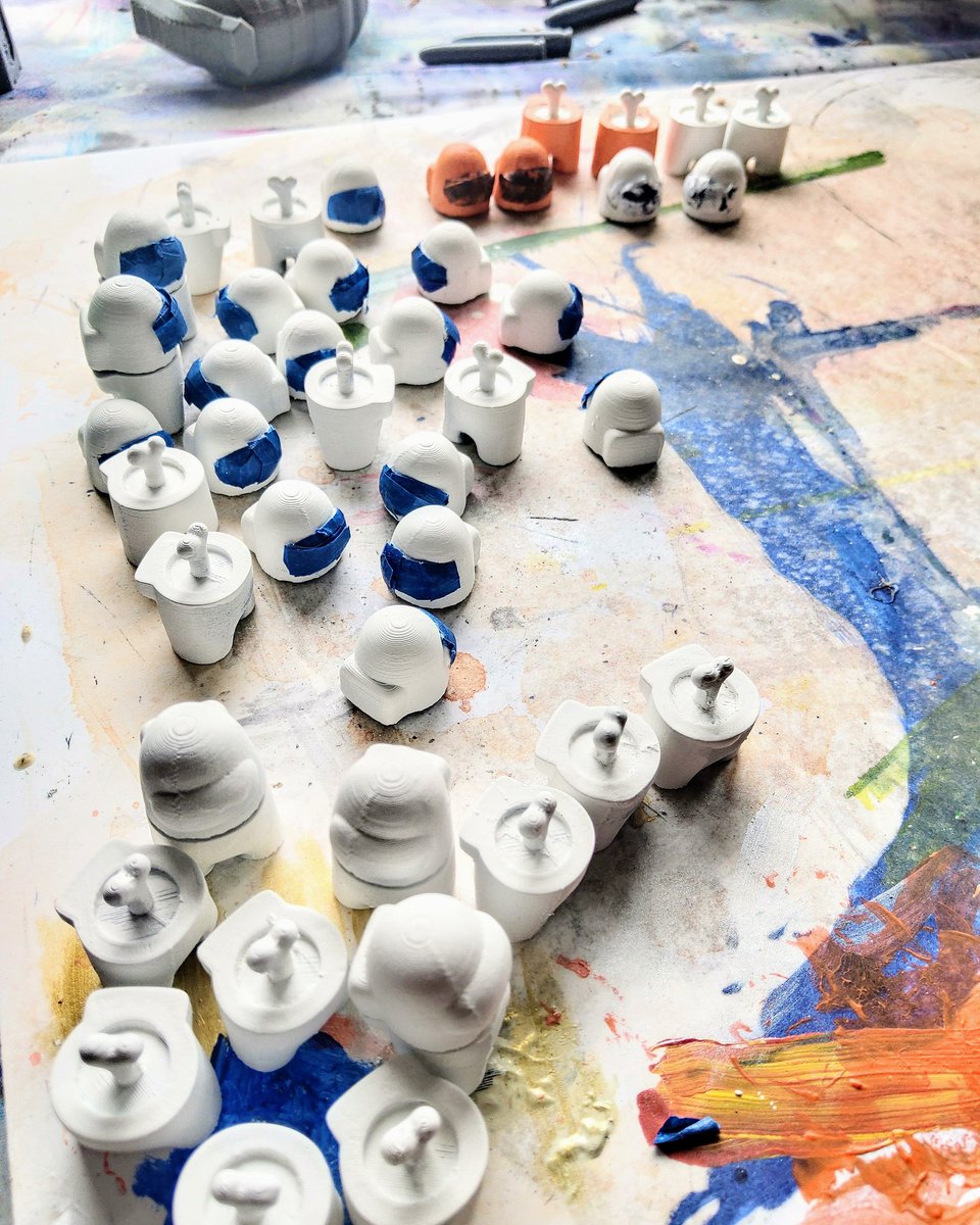 bryant_designs's tweet image. They&apos;ve been out of the spotlight for a minute, but they&apos;re back! The Among Us crewmates are in the painting process!
DM for Commissions!
#ThomasBryantDesigns #TBDCommunity #TucsonDesigner #3DModeling #3DPrint #AmongUs #VideoGame #Space #IndieGame #WIP #CommissionsOpen