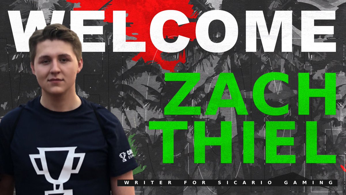 ▪️W E L C O M E▪️

The one and only @zTeelsk, A former staff member at @COD_Gamepedia. We are excited to be bringing on Zach as a Writer/ Journalist for our growing organization. He will be keeping us up to date on everything Sicario Gaming. #WeAreSicario