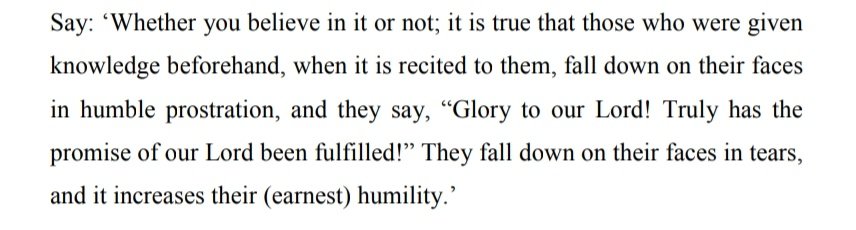 Although the Holy Quran stresses on observing daily prayers; the finer details and the amount of time it should be carried out, are almost never mentioned. Prostration is mentioned once of twice, but never more than that.