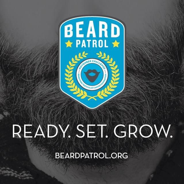 TCancer's tweet image. Support TCF and have fun in the process. Join Beard Patrol! It&apos;s only $25. beardpatrol.org