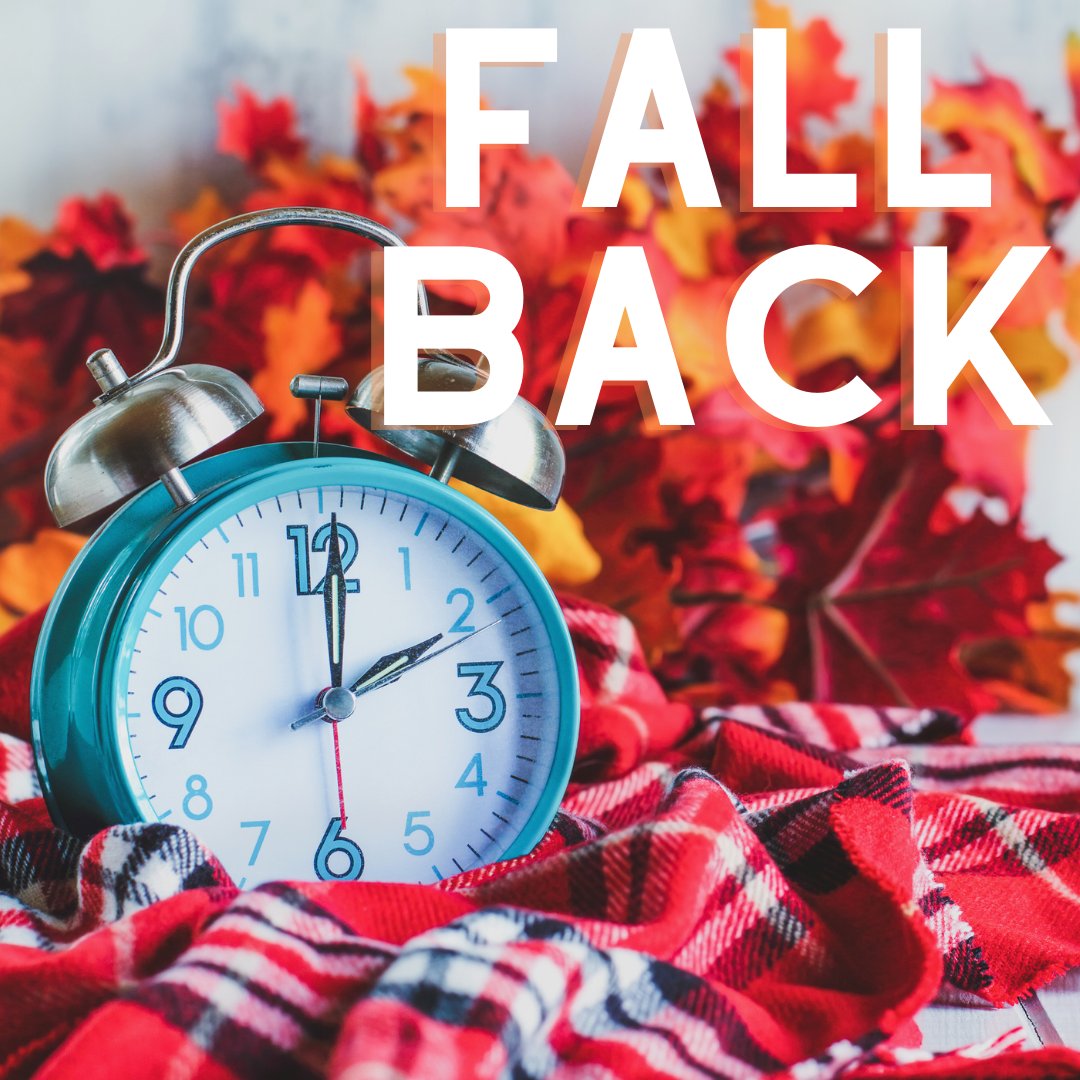 ByrumHeatingAC's tweet photo. Daylight Saving Time Ends today! On this day, clocks are set back 1 hour. Sunrise will happen an hour earlier and evening dusk will occur an hour earlier. #fallback 🍁 https://t.co/695GEjY1di