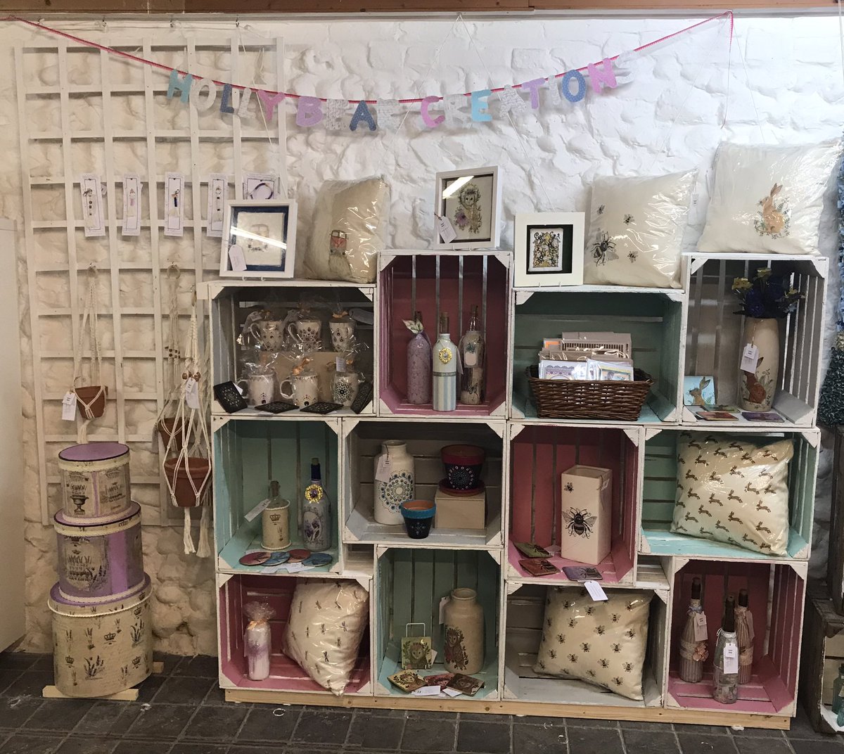 My new stall out at Roughton. I am now an expert in crate painting.