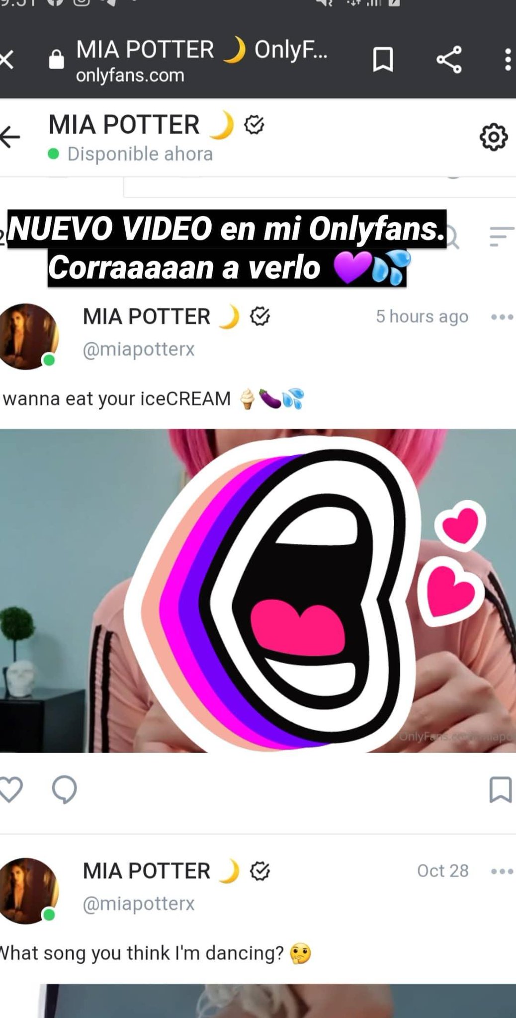 Mia Potter on Twitter: "Ya te suscribiste a mi onlyfans? Link en mi bio 🔥🔥🔥🔥💦💦💦💦 https://t.co