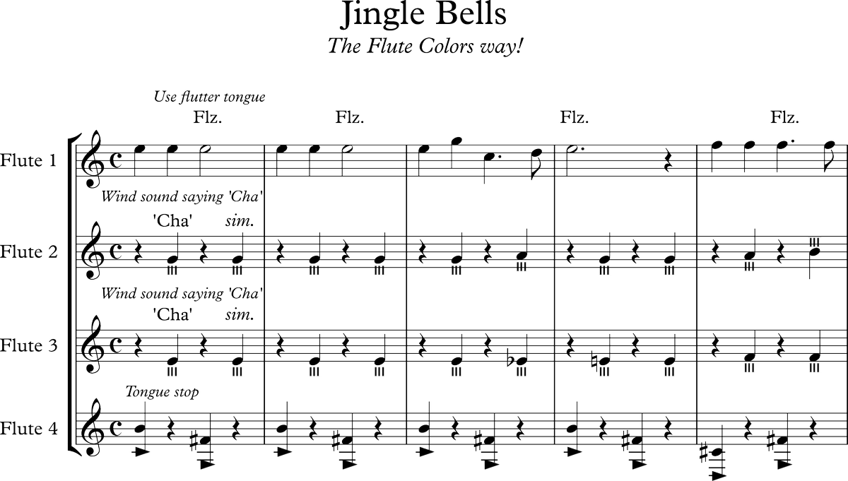 FluteColors's tweet photo. Score of the day: Jingle Bells the Flute Colors way!

Add a little glitz and glamor to this popular Christmas song with Flute Colors. Do you want to know what it sounds like? Or want to find more Christmas carols the Flute Colors way? Visit the website:
https://t.co/tNtQ4h3TSN https://t.co/9rdzVzVSqW