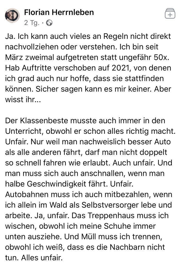 polenz_r's tweet photo. Ein Kabarettist über „unfaire Regeln“. Lesenswert https://t.co/fw2ad75r7a