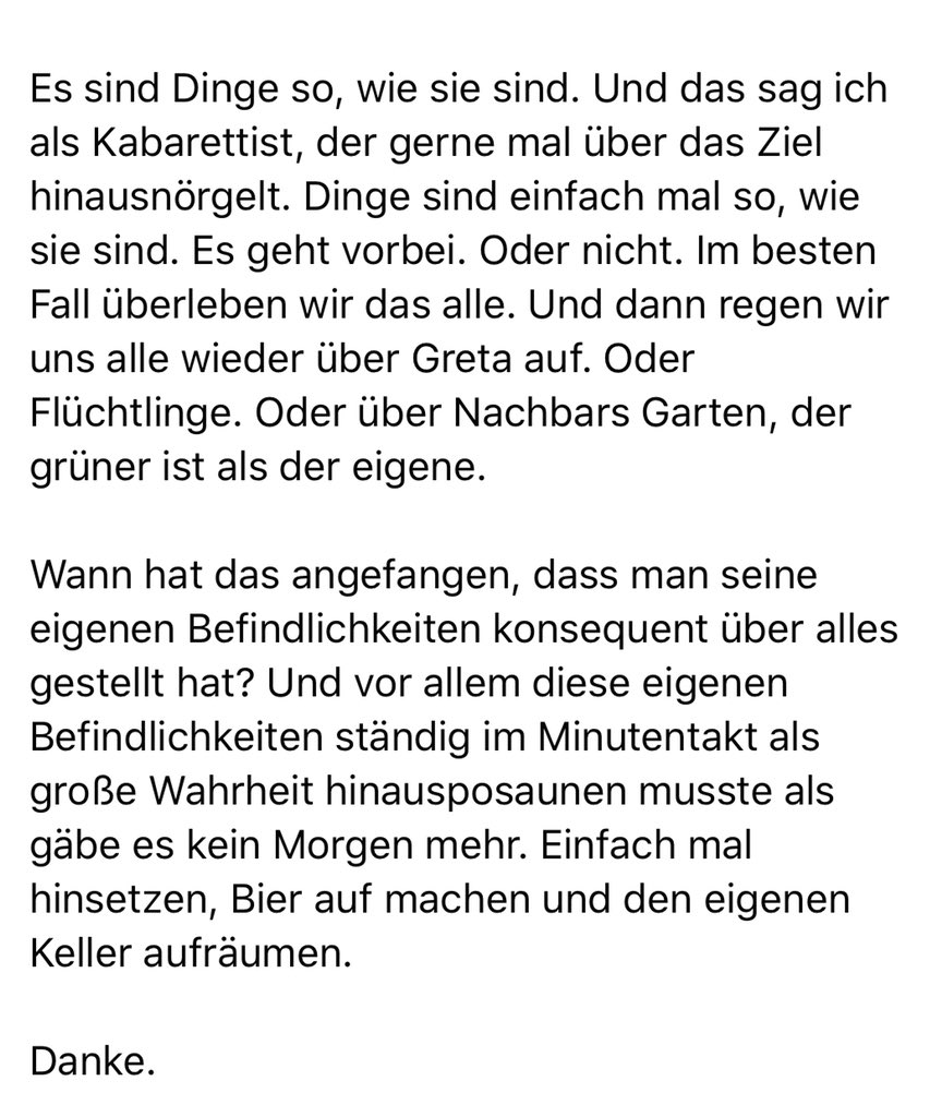 polenz_r's tweet photo. Ein Kabarettist über „unfaire Regeln“. Lesenswert https://t.co/fw2ad75r7a