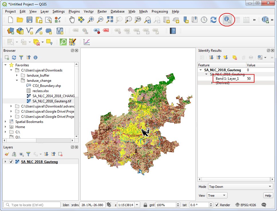 We then start on our first theme. 'Land Use Planning and Management'. Lab 1 uses data from South African National Land-Cover (SANLC). Very impressive open landcover data covering classified data with changes in epochs 1990 <> 2014 <> 2018  https://www.environment.gov.za/projectsprogrammes/egis_landcover_datasets