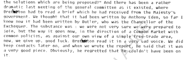 The authorship was not clear. Indeed Uri indicated in 1989 that the author was subsequently assumed to have been Rab Butler, the Chancellor of the Exchequer. https://archives.eui.eu/oral_history/INT0039/